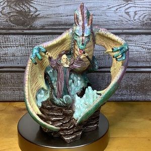 Wizard and dragon statue